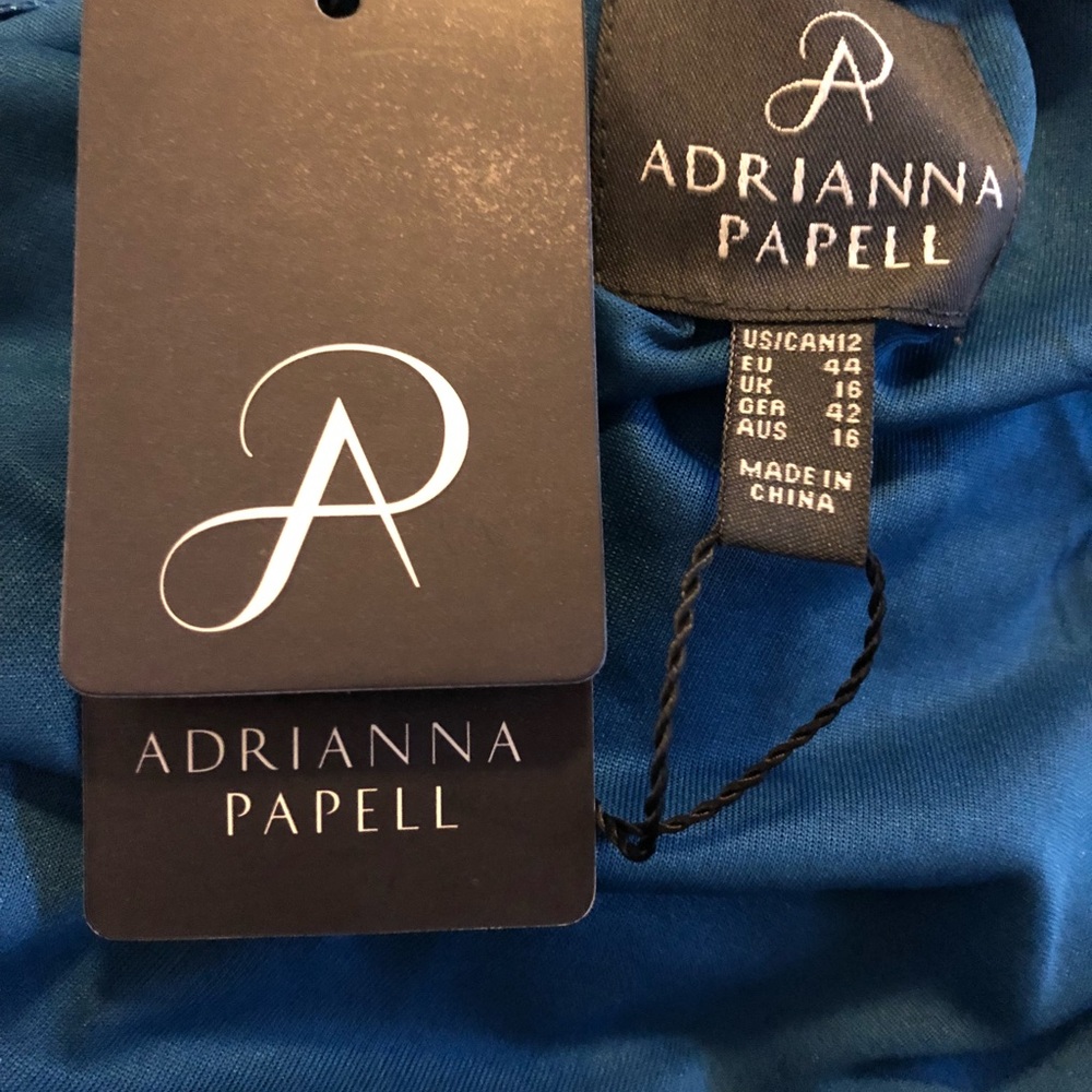 Adrianna Papell off the shoulder midi dress NWT - Picture 6 of 8